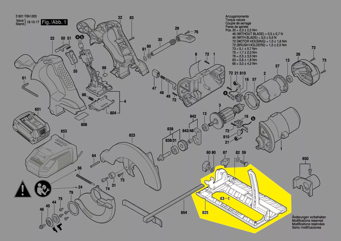 plaque de base GKS 18 V-LI Bosch